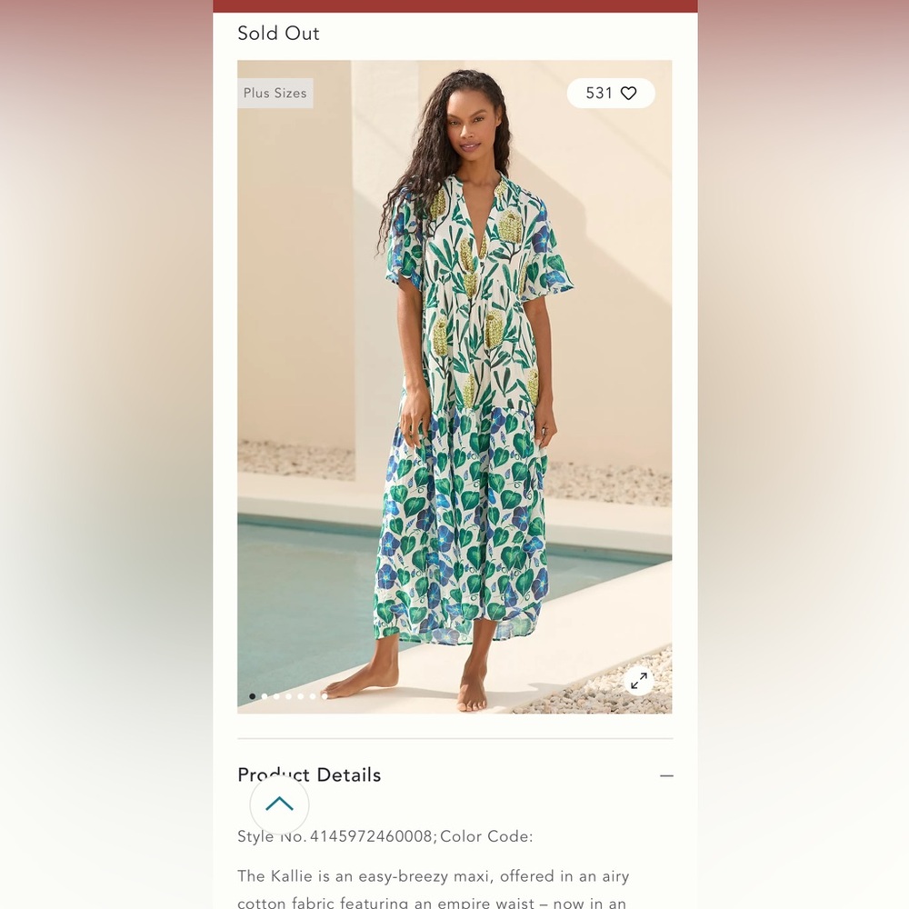 NWT Anthropology Summer Patterned Maxi Dress - Picture 2 of 13